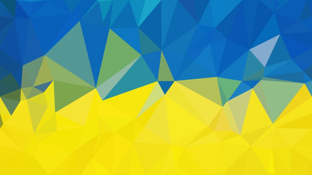 Image de fond polygones bleus et jaunes